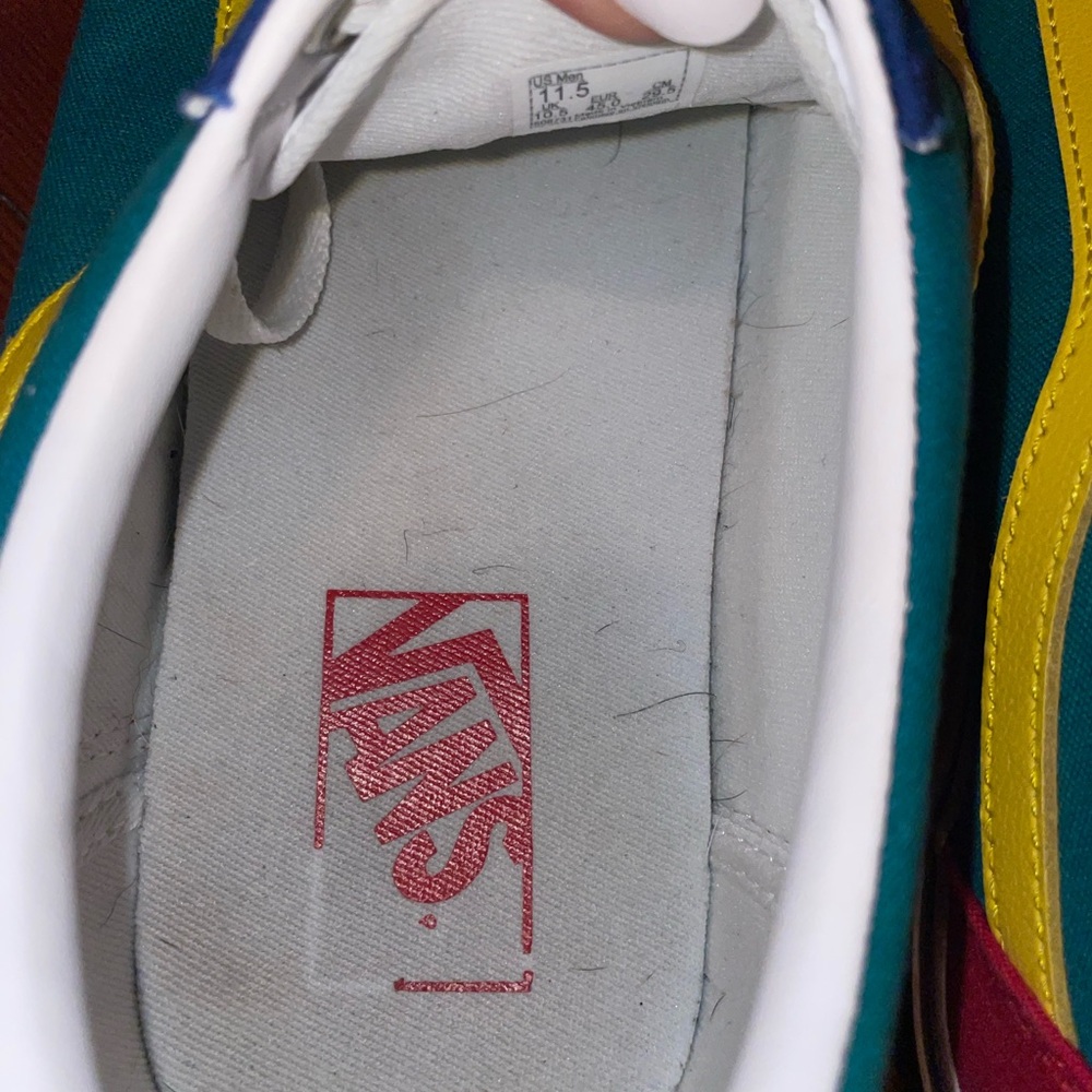 Vans Old Skool Colorblock Sneakers (Blue / Teal / Yellow) - Picture 8 of 8